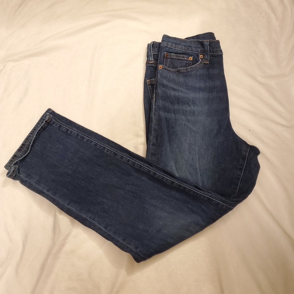 Uniqlo High Waisted Straight Leg Jeans